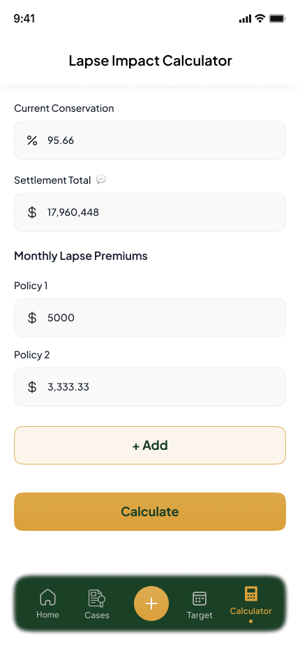 Lapse Impact Calculator